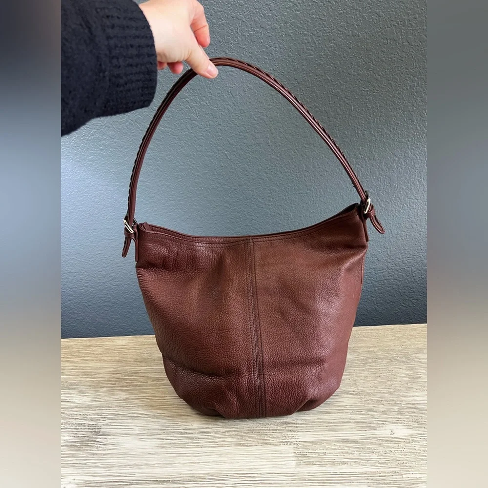 Hadaki Brown Leather Hobo Bag